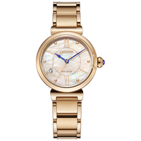 CITIZEN 西铁城 L花语风吟系列 30毫米光动能腕表 EM1073-85Y