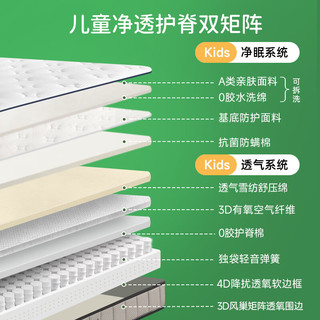 雅兰（AIRLAND）A类抑菌防螨儿童床垫偏硬床垫可拆洗弹簧床垫 有度·旗舰 Kids 有度·旗舰 Kids 1.35*1.9m