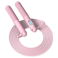 京东京造 计数跳绳成人减肥竞速运动 儿童中考考试有绳钢丝 粉色 2.8米长绳/顺滑不绕绳-粉色