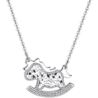 六福珠宝铂金项链摇摇马铂950手工绕金线碎碎冰颈链 计价 约5.58克