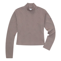 Columbia哥伦比亚户外25秋冬女子吸湿速干运动长袖T恤AK9695 254铁锈色 欧美修身版型 L(165/88A)