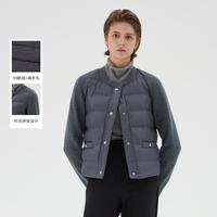 PRICH 时尚针织拼接轻薄羽绒服2025冬新款保暖外套女