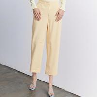 ZARA 女式纯色系简约通勤休闲拉链阔腿长裤