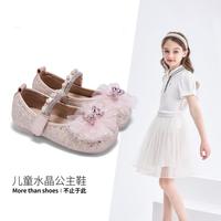 星期六 ST&SAT 女童公主鞋秋季新款小女孩皮鞋配礼服软底儿童水晶鞋单鞋子