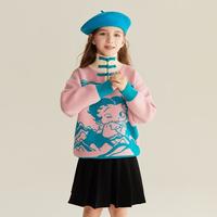 贝蒂 女童国风新中式高领毛衣2025秋冬季童装儿童洋气保暖上衣