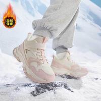 安踏 儿童棉鞋高帮加绒保暖耐磨轻便户外运动鞋冬季女童中大童安踏童鞋