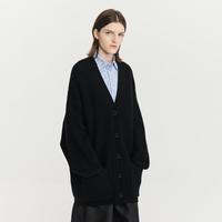 Havva 松弛慵懒感V领毛衣开衫中款宽松女士针织衫上衣外套2025秋冬