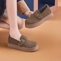 星期六 ST&SAT 厚底勃肯鞋女款秋冬复古高级感增高单鞋小个子一脚蹬百搭舒适通勤