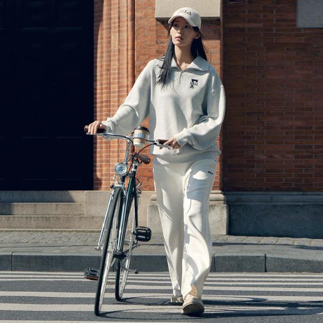 FILA 男女同款时尚休闲百搭运动卫衣 F51U519205AMG