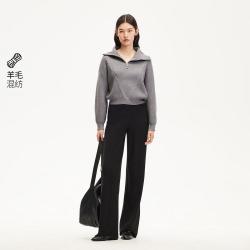 VERO MODA 冬时尚休闲纯色宽松显瘦直筒裤简约舒适高级感
