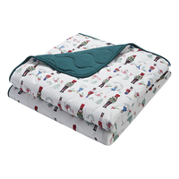 nest designs圣诞系列婴儿竹棉盖被儿童盖毯秋冬被子夹棉四季被