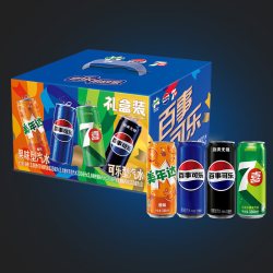 百事 可乐礼盒装（百事可乐+无糖+7喜+美年达）
