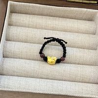 瑟迪黄金kt猫戒指女hello kitty猫织金kt猫足金999 款式七 约0.1g