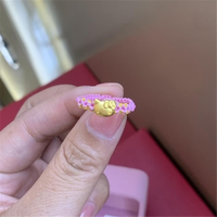 瑟迪黄金kt猫戒指女hello kitty猫织金kt猫足金999 款式一 约0.1g