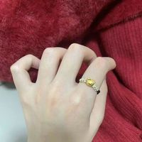 瑟迪黄金kt猫戒指女hello kitty猫织金kt猫足金999 款式五 约0.1g