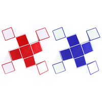 得力得力(deli)百变魔尺魔蛇弹力结构儿童男女小孩初学者教程 48段魔尺-蓝