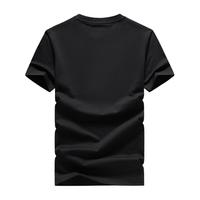 七匹狼短袖T恤男夏季冰爽凉感舒弹棉LOGO印花打底衫弹力圆领短T男装上衣 001(黑色)-2808款 180/96A(XXL)
