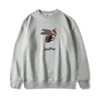 罗蒙 男士万针绣蜜蜂撞色加厚卫衣