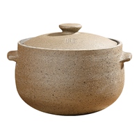 荥窑釜荥经砂锅煲汤家用炖汤砂锅汤煲燃气灶无釉砂锅炖肉瓦煲汤锅砂锅煲 无氧还原+开锅 5L