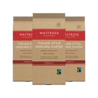 Waitrose 意式拼配 阿拉比卡中深烘研磨黑咖啡粉227g*3袋 【3袋】阿拉比卡研磨咖啡粉227g