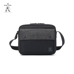 PORTER INTERNATIONAL 牛仔布PATCH WORK斜挎包邮差包单肩包通勤包