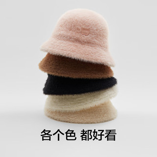 蕉内502Go女士渔夫帽子显脸小秋冬季洋气户外休闲防寒冬帽时尚保暖帽 牙白