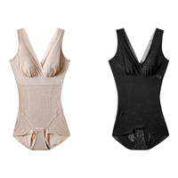 欧迪芬女士轻薄塑身衣哦凸起带杯垫收腹提臀侧收副乳连体衣 XE4301