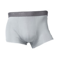 金三塔真丝内裤男桑蚕丝轻爽亲肤透气本命年大码男平角红色内裤NZM3C202 灰色 L(170/78A)
