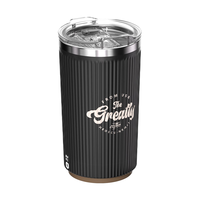 恩尔美（nRMEi）自动搅拌杯充电咖啡杯电动搅拌杯子欧式便携懒人多功能磁力旋转杯 曜石黑500ML【保温盖】