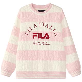 FILA 女中大童（130-165）毛衣女童休闲满印保暖长袖基础织衫