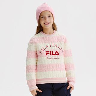 FILA 女中大童（130-165）毛衣女童休闲满印保暖长袖基础织衫
