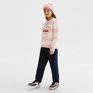 FILA 女中大童（130-165）毛衣女童休闲满印保暖长袖基础织衫