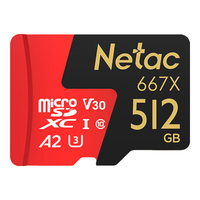 Netac 朗科 P500 超至尊 PRO Micro-SD存储卡 512GB(V30、U3、A2)