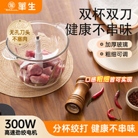 华生 家用搅拌双刀绞肉机辅食佐料机剁切菜碎肉机绞肉灌肠机