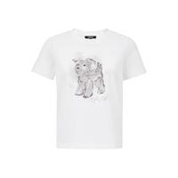 ONLY 【正肩T恤】25春秋舒适随性宠物印花正肩显瘦短袖T恤女