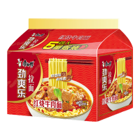 康师傅 劲爽乐 红烧牛肉方便面 5袋