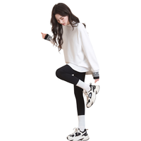 真维斯 半高领长袖t恤女秋冬女装宽松中长款上衣遮屁股减龄内搭打底衫