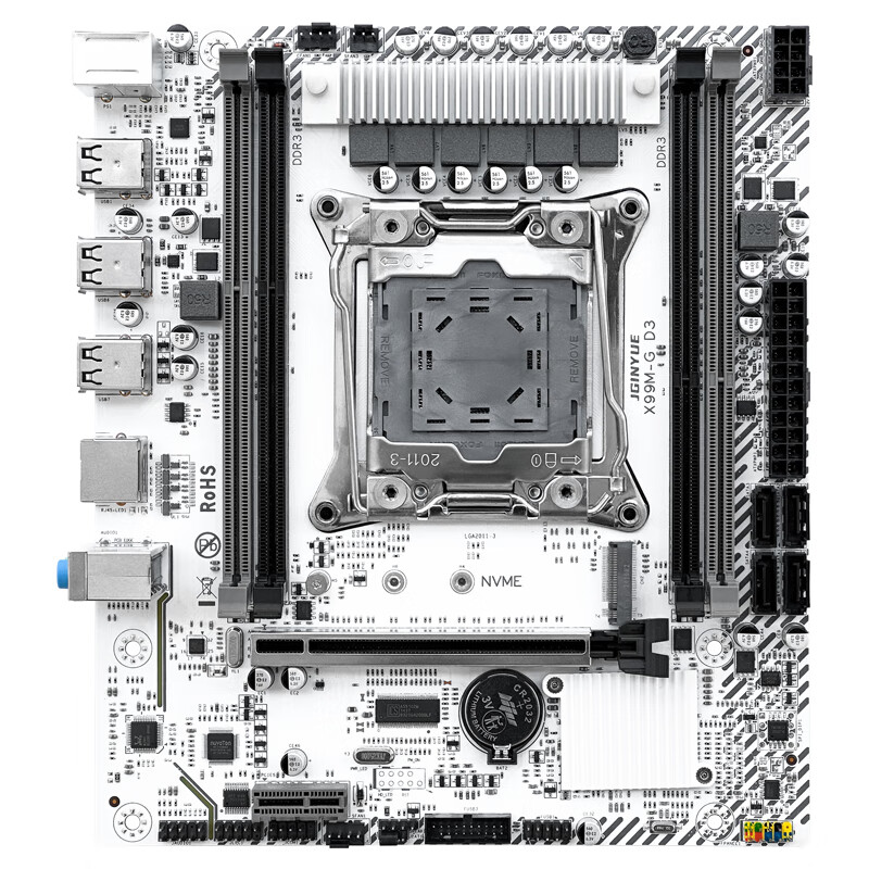 精粤 X99M-G D3 主板 至强E5-2666V3/2696V3/2680V4/2678V3 多开游戏台式机主板