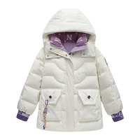 雪中飞 SNOWFLYING羽绒服女款冬季时尚连帽短款休闲保暖防风外套大口袋 白色 165  165(115-135斤)