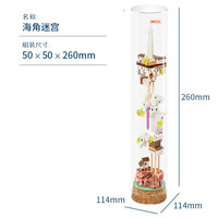 若态玻璃屋若来diy手工小屋寻梦漂流瓶3d立体拼图拼装玩具新年 DS007海角迷宫 玻璃屋