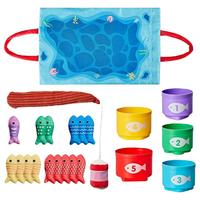 蓓臣婴儿钓鱼玩具小月龄蒙氏钓钓乐0-3个月宝宝精细动作早教益智