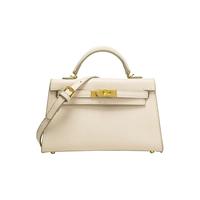 CAEISL & KCIEL小&ck2025女包小众原创设计高级感迷你二代凯莉包斜挎包 卡其色小号 