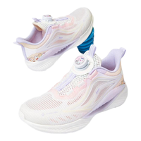 特步（XTEP）【氢风轻透科技】儿童跑步鞋男女童运动鞋旋转纽扣科技跑鞋 帆白/淡紫色【小logo】 37码