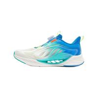 特步（XTEP）【氢风科技5.0】儿童跑步鞋男女童运动鞋旋转纽扣科技跑鞋 黑/智能蓝【大logo】 30 码