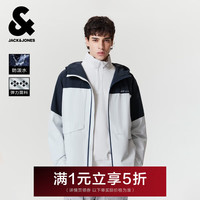 杰克琼斯 秋季连帽防水户外经典百搭夹克 E41深蓝色