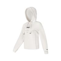 FILA 斐乐女子连帽卫衣2024春宽松抗菌运动针织上衣 卵石灰-GY 180/96A/XXL