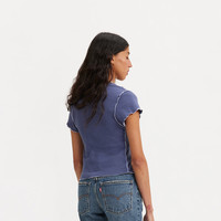 Levi's【商场同款】李维斯女士美式街头时尚休闲修身短袖T恤A5917 藏蓝色 A5917-0001