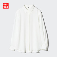 优衣库 女装花式衬衫/长袖衬衣482822 00 白色 XS