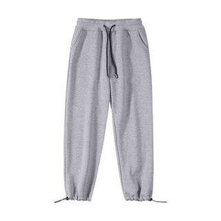 JEANSWEST CLUB裤子男卫裤韩版潮流休闲裤运动裤春秋束脚宽松百搭显瘦 麻灰 L 