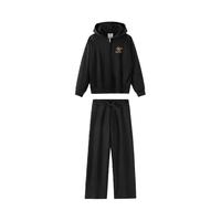 Champion 【品牌】女童薄绒套装连帽外套长裤保暖可爱花朵蝴蝶萌趣甜酷